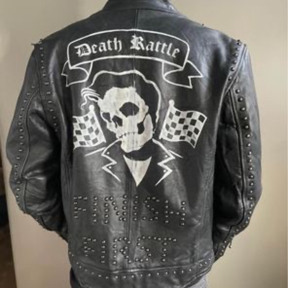ASOS Death Rattle Leather Biker Jacket - Picture 7 of 7